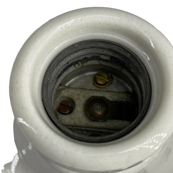 Vintage PAULDING Pull Chain Light Fixture Porcelain Wall Ceiling Mount 1621 250v - Picture 8 of 13